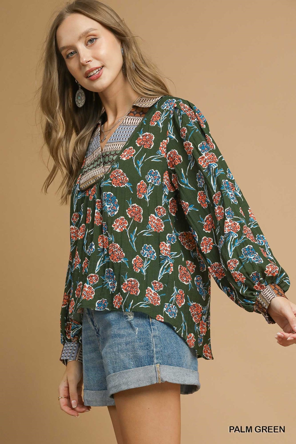 Autumn Mosaic Blouse - Desert Sunday