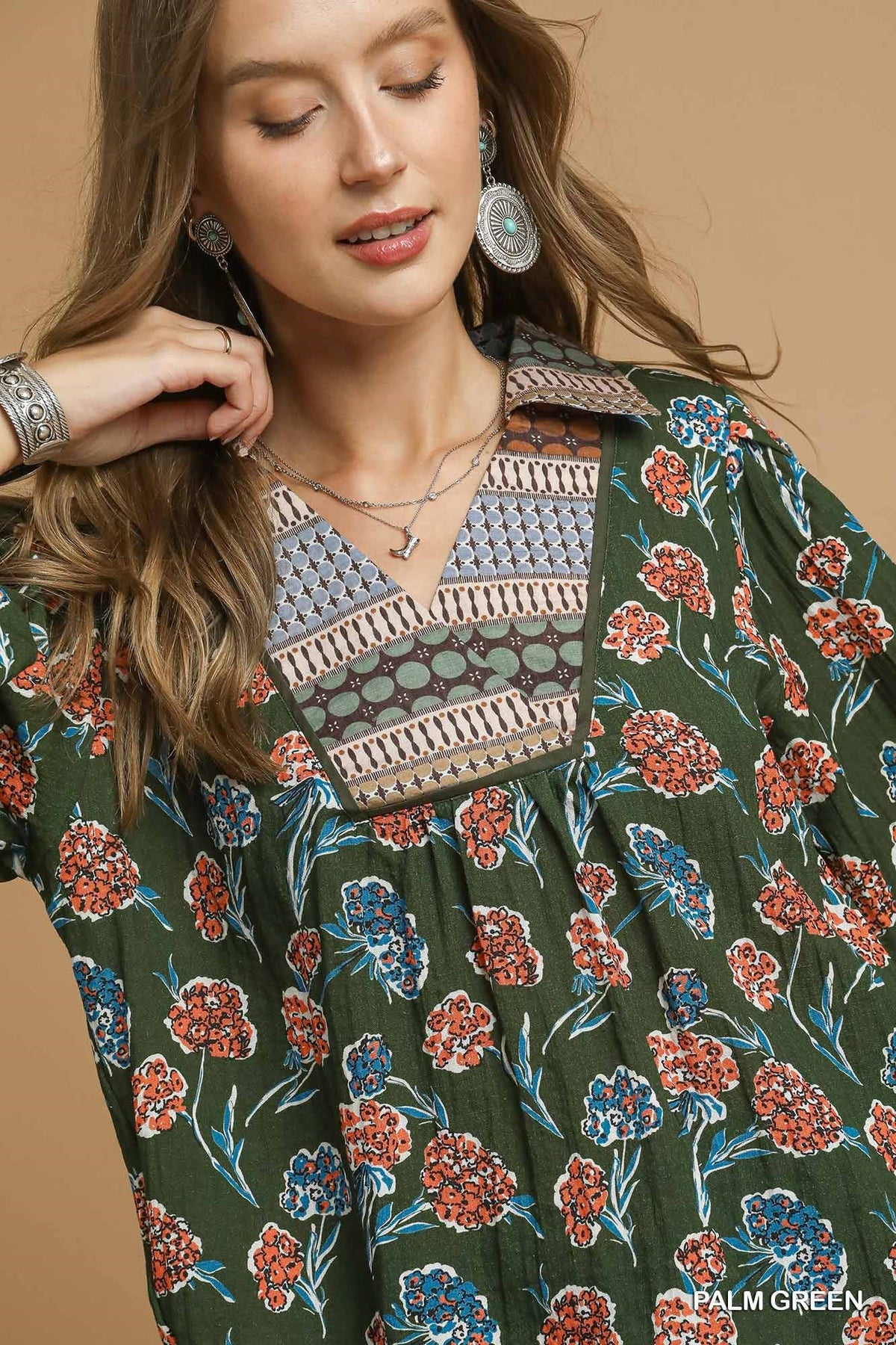 Autumn Mosaic Blouse - Desert Sunday