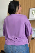 Basic Bae Bamboo Full Size Round Neck Drop Shoulder T-Shirt - Desert Sunday
