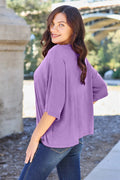 Basic Bae Bamboo Full Size Round Neck Drop Shoulder T-Shirt - Desert Sunday