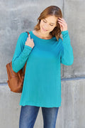 Basic Bae Full Size Round Neck Dropped Shoulder T-Shirt - Desert Sunday