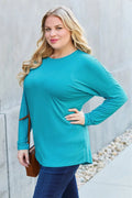 Basic Bae Full Size Round Neck Dropped Shoulder T-Shirt - Desert Sunday