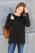 Basic Bae Full Size Round Neck Dropped Shoulder T-Shirt - Desert Sunday