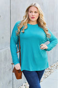 Basic Bae Full Size Round Neck Dropped Shoulder T-Shirt - Desert Sunday