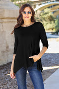 Basic Bae Full Size Round Neck Pocketed T-Shirt - Desert Sunday