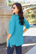 Basic Bae Full Size Round Neck Pocketed T-Shirt - Desert Sunday