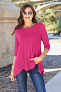 Basic Bae Full Size Round Neck Pocketed T-Shirt - Desert Sunday