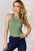 Basic Bae Full Size Round Neck Racerback Tank - Desert Sunday