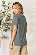 Basic Bae Full Size Round Neck Short Sleeve T-Shirt - Desert Sunday