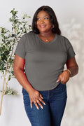 Basic Bae Full Size Round Neck Short Sleeve T-Shirt - Desert Sunday