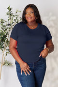 Basic Bae Full Size Round Neck Short Sleeve T-Shirt - Desert Sunday