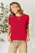 Basic Bae Full Size Round Neck Short Sleeve T-Shirt - Desert Sunday