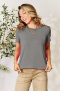 Basic Bae Full Size Round Neck Short Sleeve T-Shirt - Desert Sunday