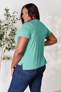 Basic Bae Full Size Round Neck Short Sleeve T-Shirt - Desert Sunday