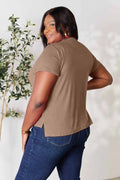 Basic Bae Full Size Round Neck Short Sleeve T-Shirt - Desert Sunday