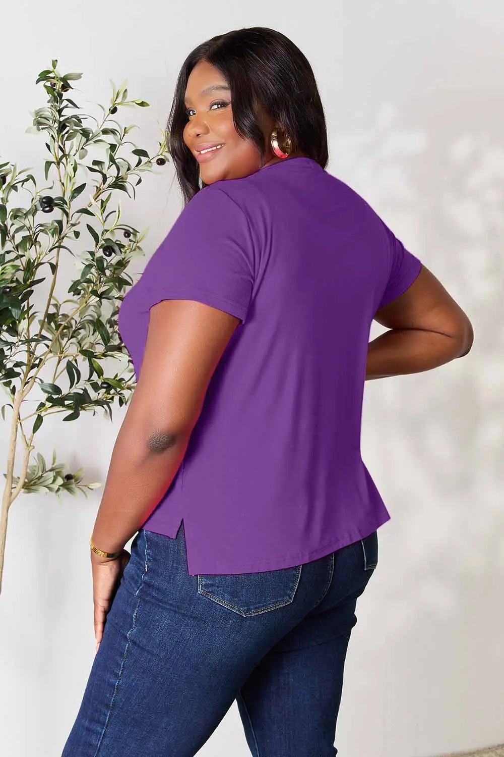 Basic Bae Full Size Round Neck Short Sleeve T-Shirt - Desert Sunday
