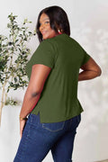 Basic Bae Full Size Round Neck Short Sleeve T-Shirt - Desert Sunday