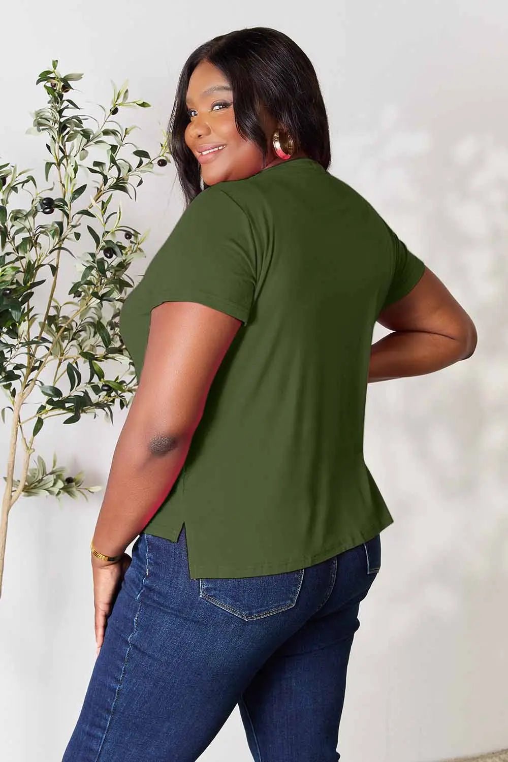 Basic Bae Full Size Round Neck Short Sleeve T-Shirt - Desert Sunday