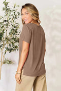 Basic Bae Full Size Round Neck Short Sleeve T-Shirt - Desert Sunday