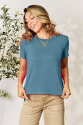 Basic Bae Full Size Round Neck Short Sleeve T-Shirt - Desert Sunday