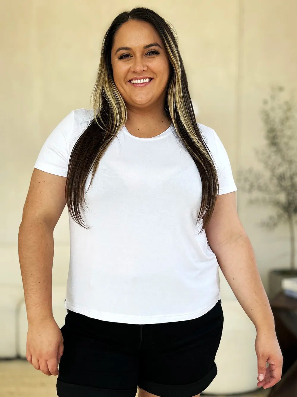Basic Bae Full Size Round Neck Short Sleeve T-Shirt - Desert Sunday