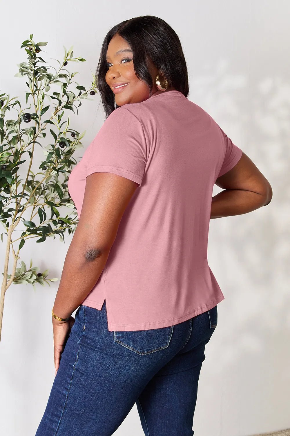 Basic Bae Full Size Round Neck Short Sleeve T-Shirt - Desert Sunday