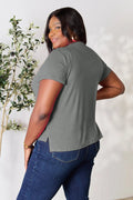 Basic Bae Full Size Round Neck Short Sleeve T-Shirt - Desert Sunday