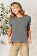Basic Bae Full Size Round Neck Short Sleeve T-Shirt - Desert Sunday