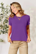 Basic Bae Full Size Round Neck Short Sleeve T-Shirt - Desert Sunday