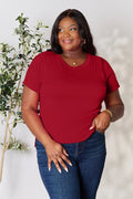 Basic Bae Full Size Round Neck Short Sleeve T-Shirt - Desert Sunday