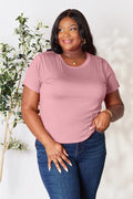Basic Bae Full Size Round Neck Short Sleeve T-Shirt - Desert Sunday