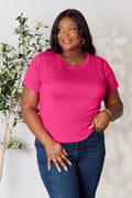 Basic Bae Full Size Round Neck Short Sleeve T-Shirt - Desert Sunday