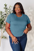 Basic Bae Full Size Round Neck Short Sleeve T-Shirt - Desert Sunday