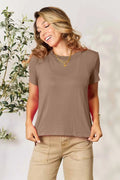 Basic Bae Full Size Round Neck Short Sleeve T-Shirt - Desert Sunday