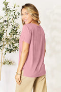 Basic Bae Full Size Round Neck Short Sleeve T-Shirt - Desert Sunday