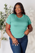 Basic Bae Full Size Round Neck Short Sleeve T-Shirt - Desert Sunday