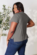Basic Bae Full Size Round Neck Short Sleeve T-Shirt - Desert Sunday