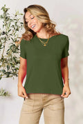 Basic Bae Full Size Round Neck Short Sleeve T-Shirt - Desert Sunday
