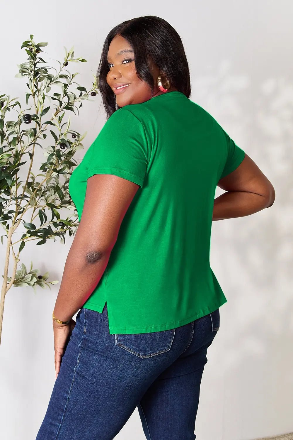 Basic Bae Full Size Round Neck Short Sleeve T-Shirt - Desert Sunday
