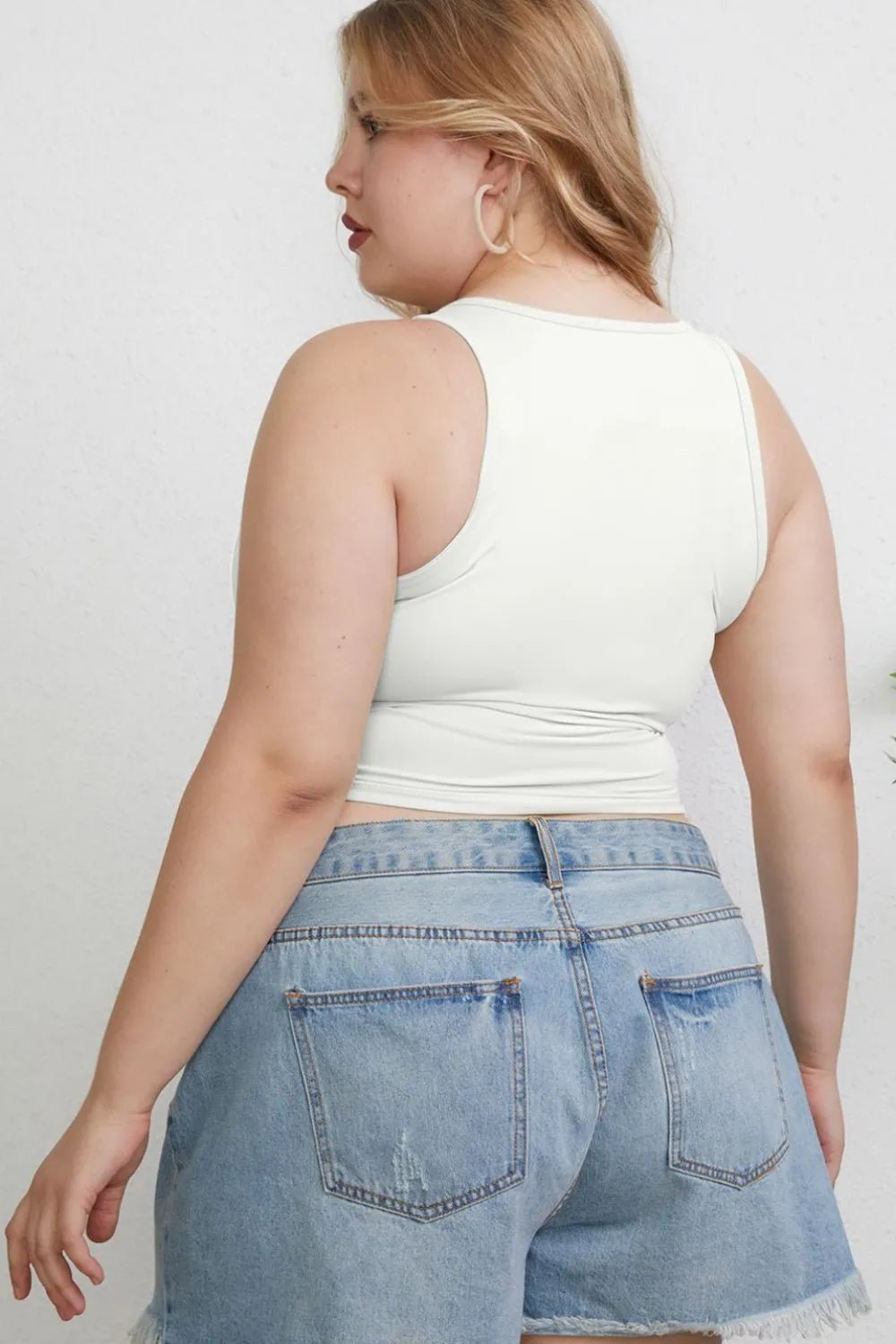 Basic Bae Full Size Round Neck Slim Tank - Desert Sunday
