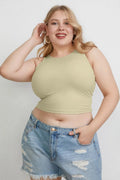 Basic Bae Full Size Round Neck Slim Tank - Desert Sunday
