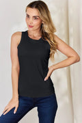 Basic Bae Full Size Round Neck Slim Tank - Desert Sunday
