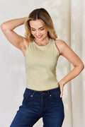 Basic Bae Full Size Round Neck Slim Tank - Desert Sunday
