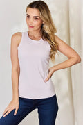 Basic Bae Full Size Round Neck Slim Tank - Desert Sunday