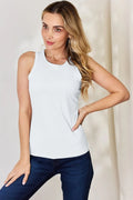 Basic Bae Full Size Round Neck Slim Tank - Desert Sunday