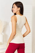 Basic Bae Full Size Round Neck Tank - Desert Sunday