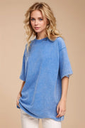 Basic Bae Round Neck Half Sleeve T-Shirt - Desert Sunday