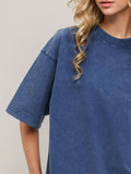 Basic Bae Round Neck Half Sleeve T-Shirt - Desert Sunday