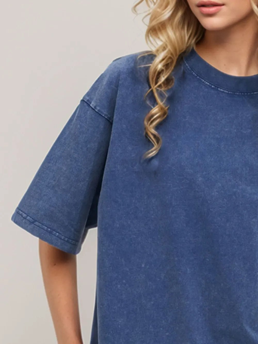 Basic Bae Round Neck Half Sleeve T-Shirt - Desert Sunday