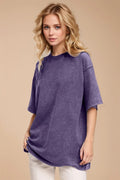 Basic Bae Round Neck Half Sleeve T-Shirt - Desert Sunday